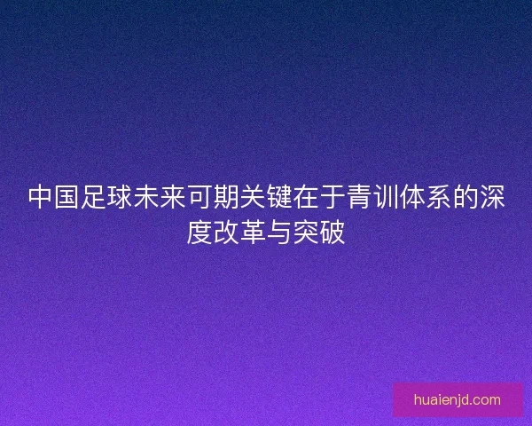 中国足球未来可期关键在于青训体系的深度改革与突破